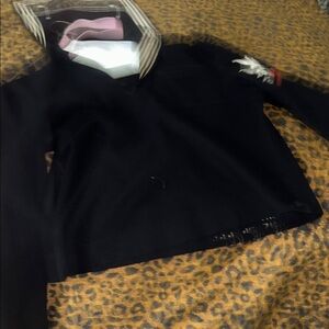 Black Hoodie with Embroidered Design